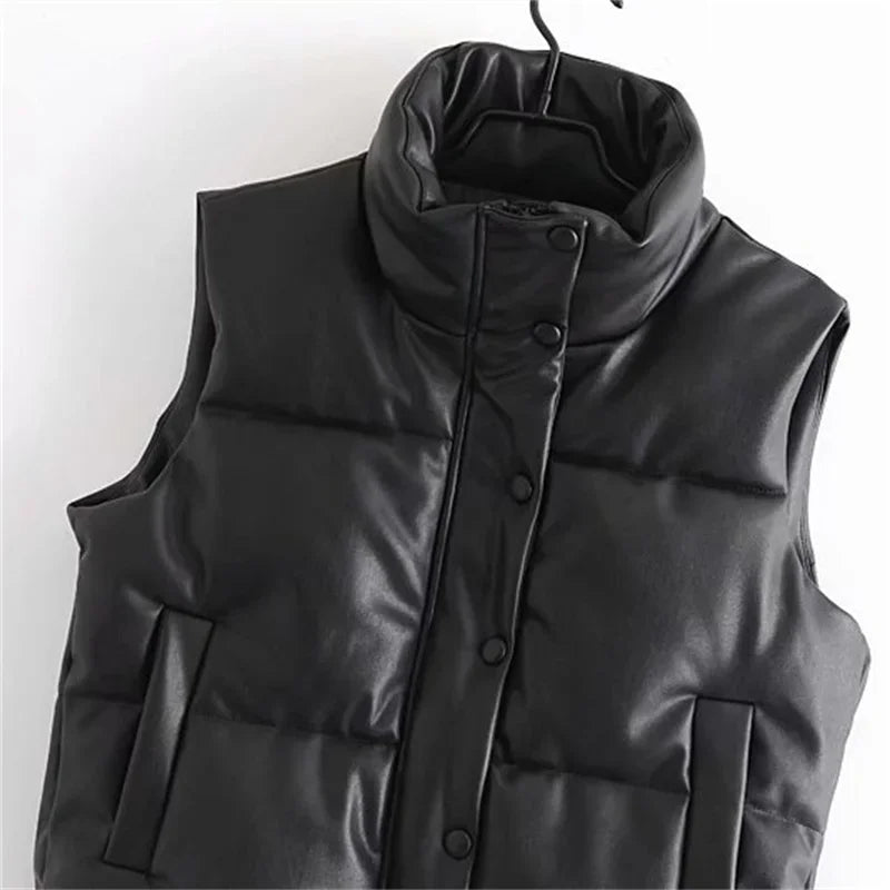 Fashion Streetwear Women Puffy Vest