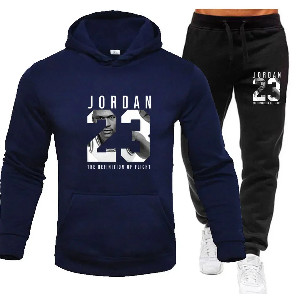 Unisex sportswear featuring a hoodie and sweatpants