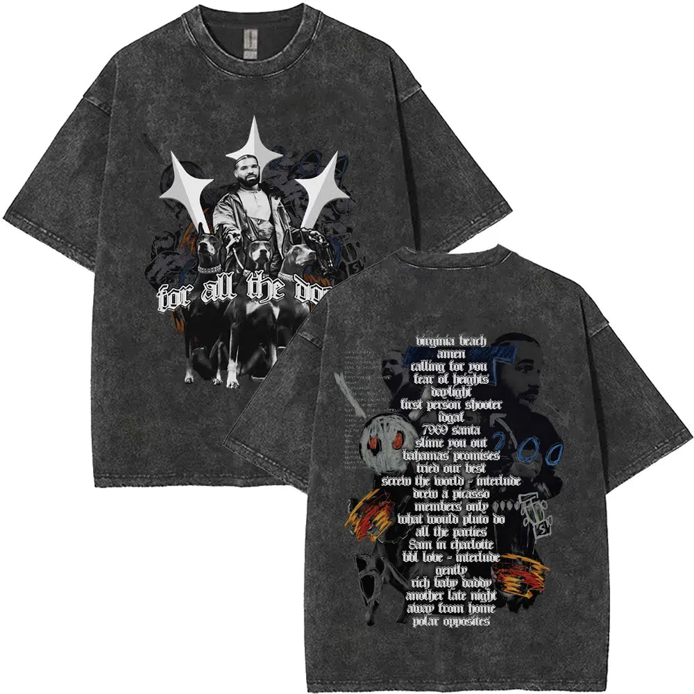 Unisex Washed Vintage Graphic T-shirt