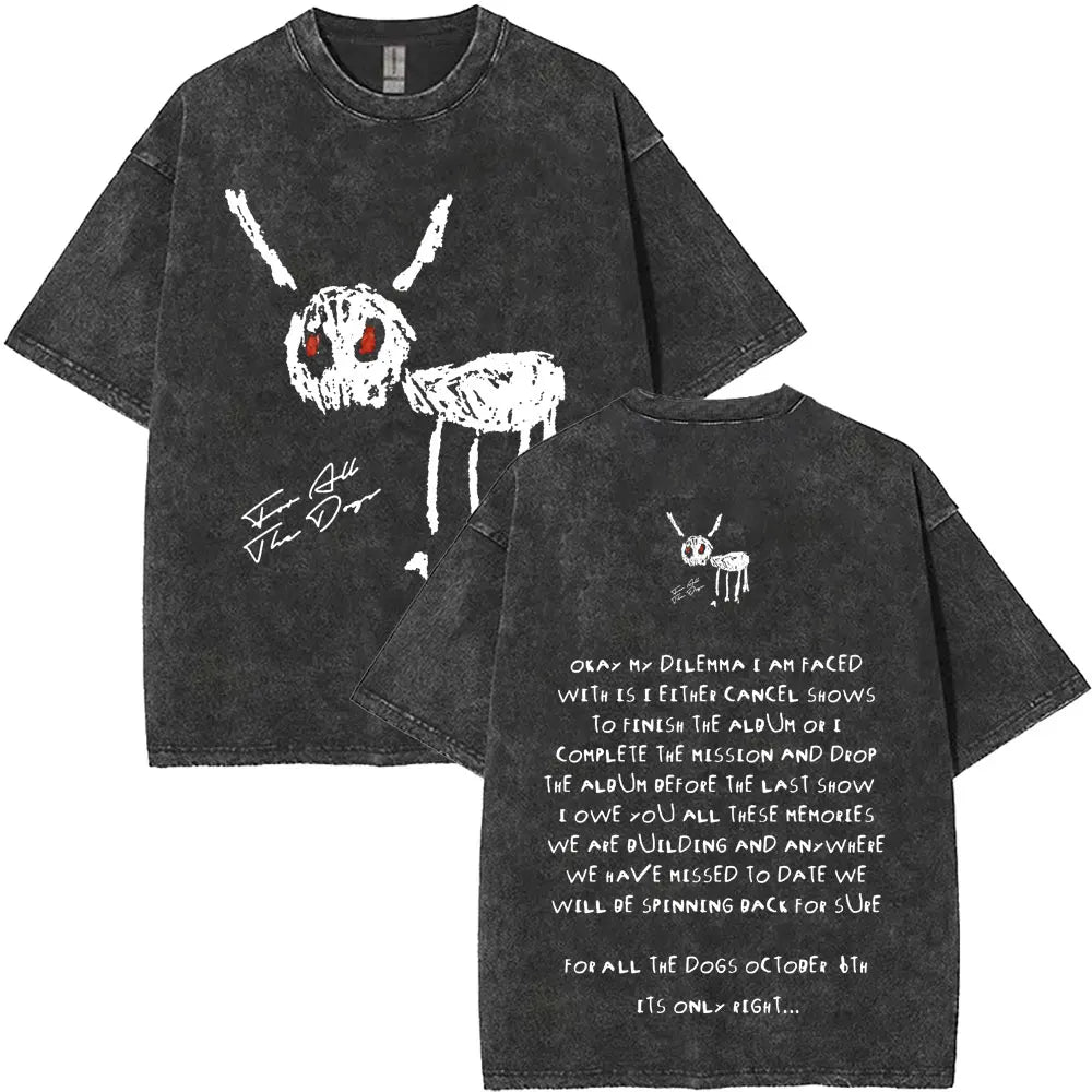 Unisex Washed Vintage Graphic T-shirt