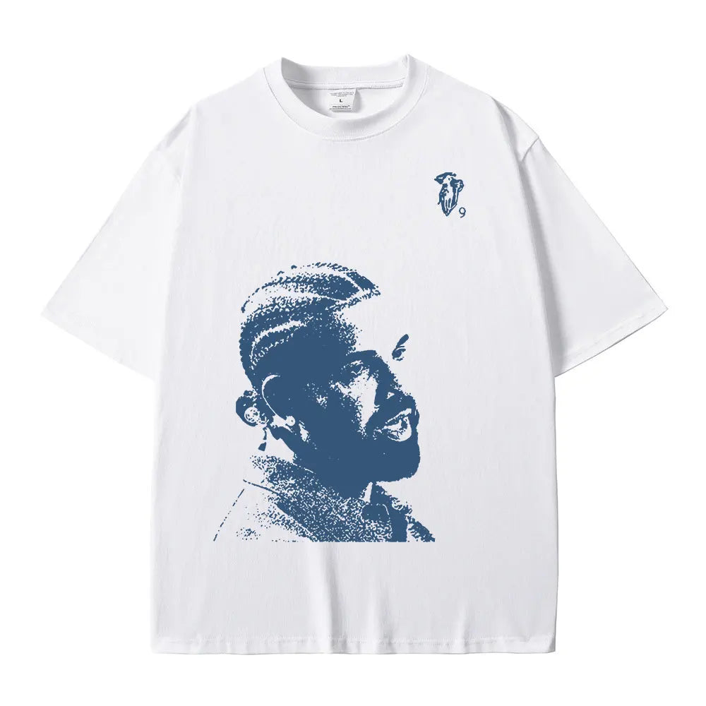 Portrait Graphic Oversized T-Shirts Streetwear Unisex