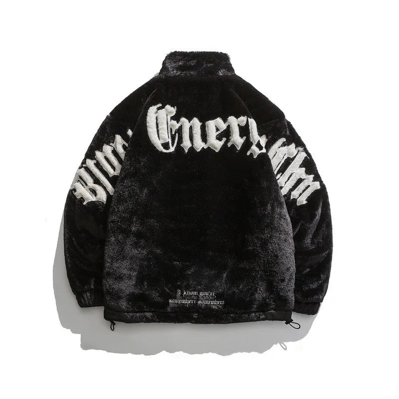 Winter New American Street Letter Embroidered Fleece
