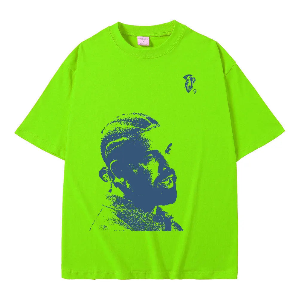 Portrait Graphic Oversized T-Shirts Streetwear Unisex