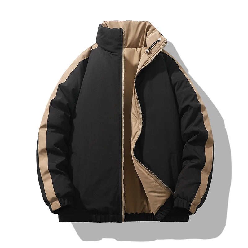Winter Men Coat Casual Solid Color Outdoor Ski Coldproof