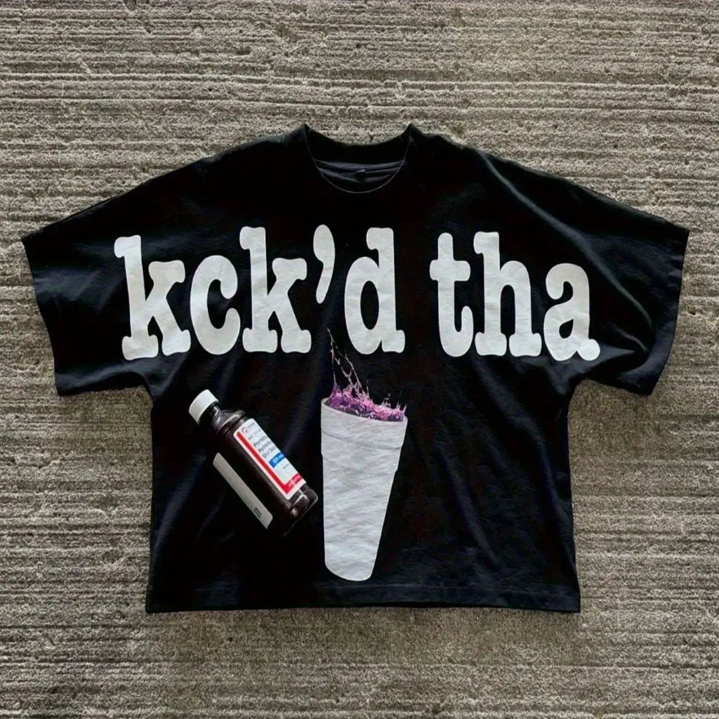 Unisex T-shirt Retro Casual Loose Streetwear