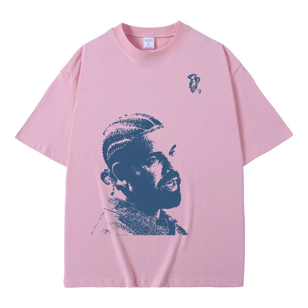 Portrait Graphic Oversized T-Shirts Streetwear Unisex