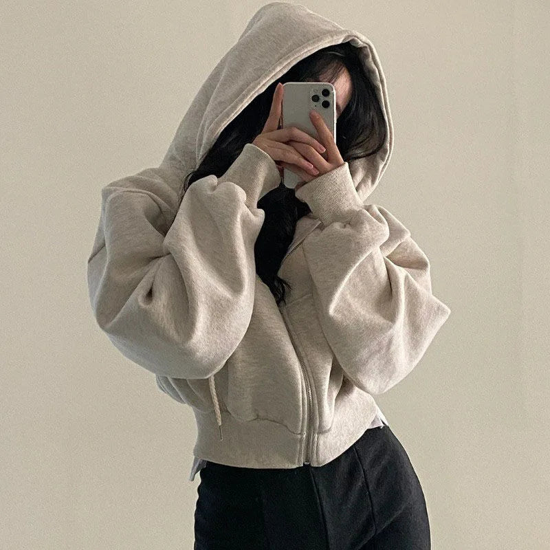Women’s Cropped Zip Hoodie