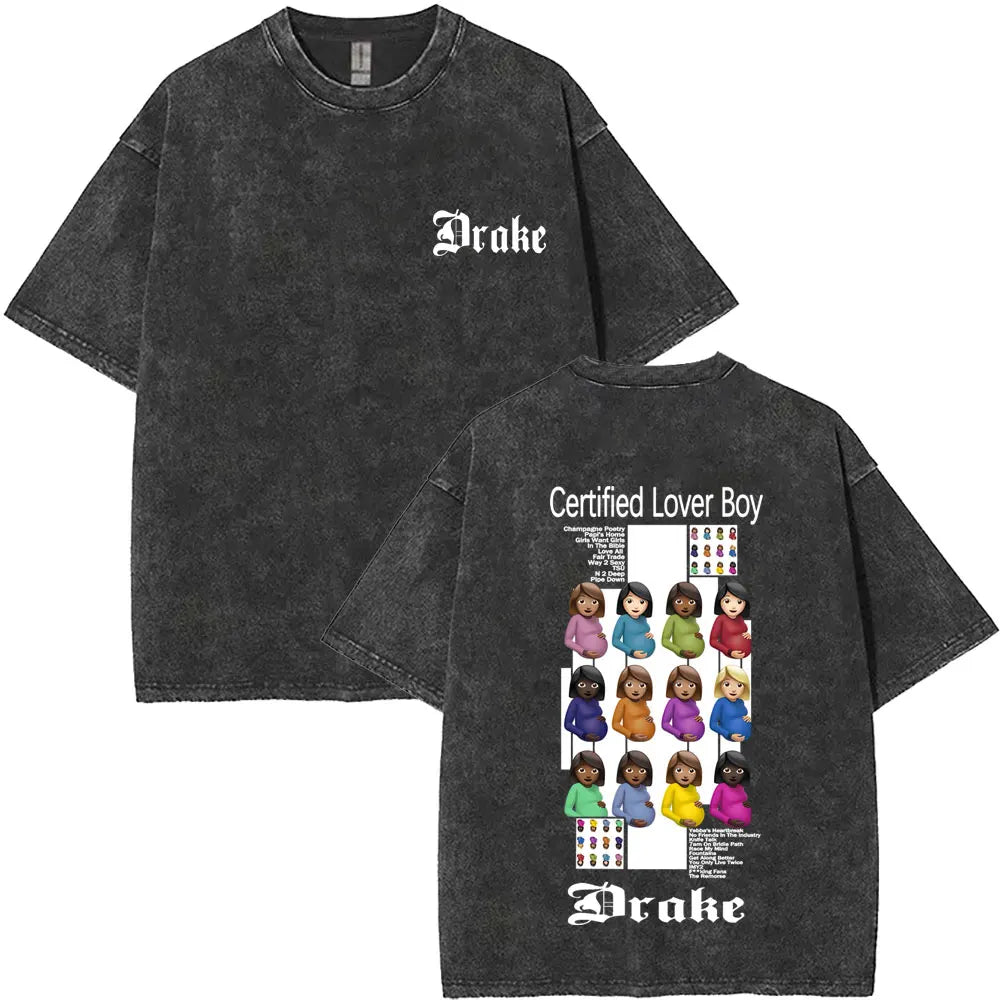 Unisex Washed Vintage Graphic T-shirt