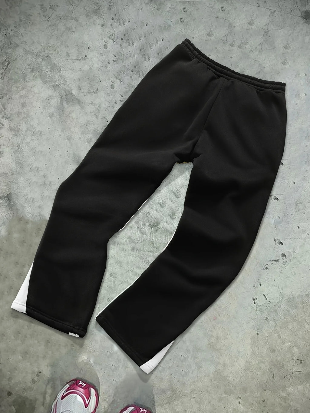 Men's Casual Street Style Flared Black and White Color