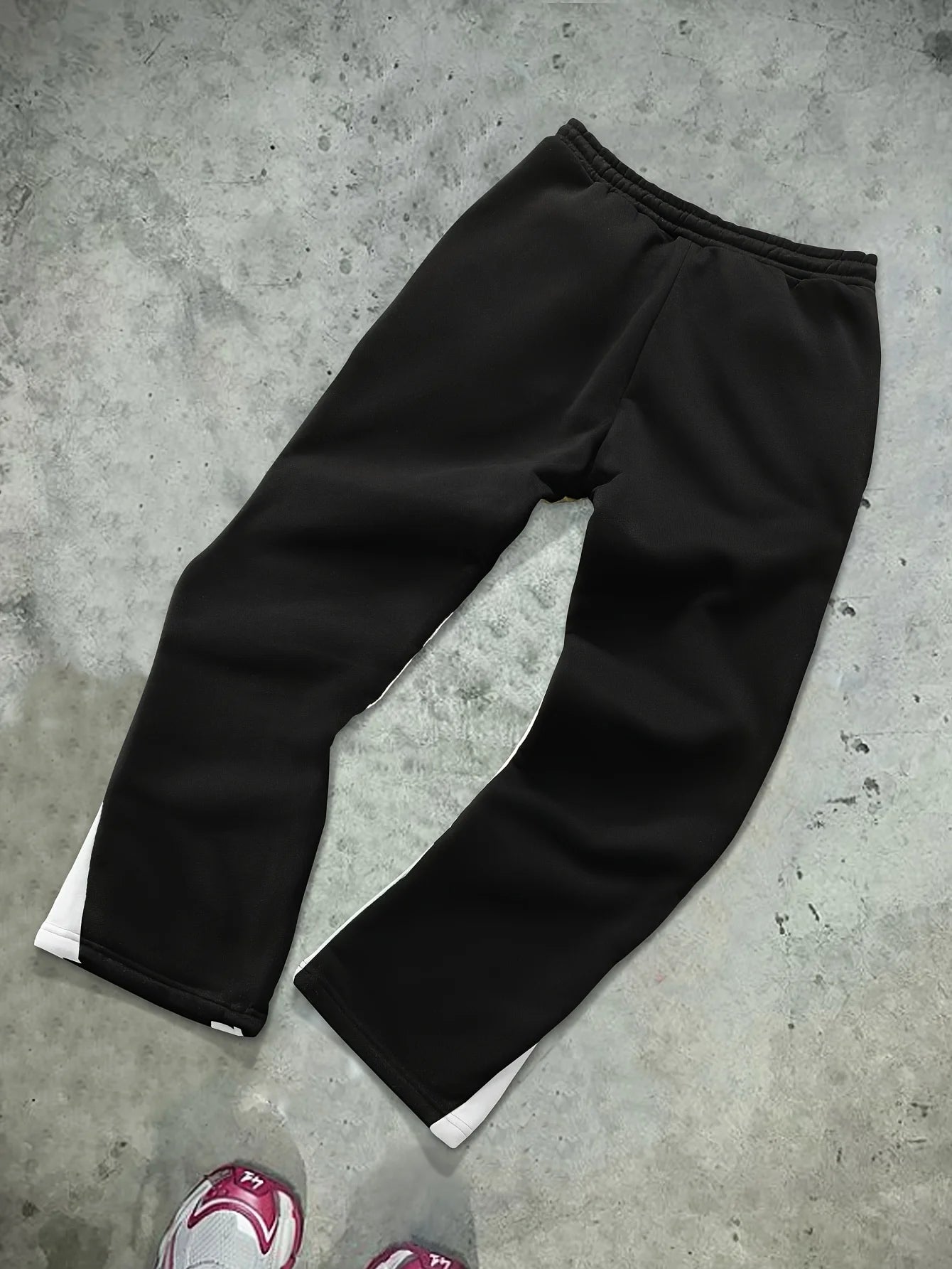 Men's Casual Street Style Flared Black and White Color