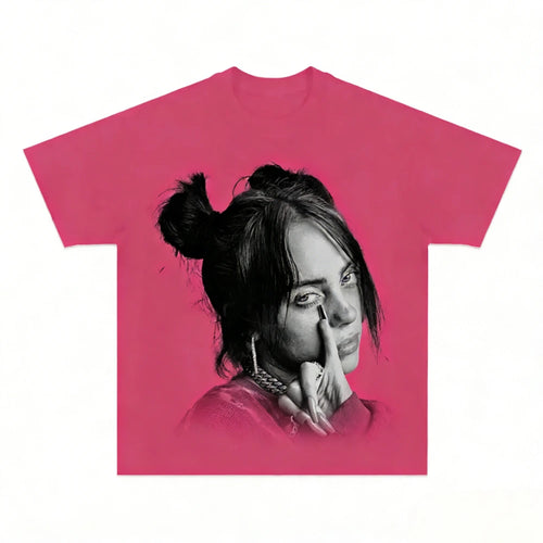 Billie Eilish Unisex 2026 Street Style Pure Cotton T-shirt