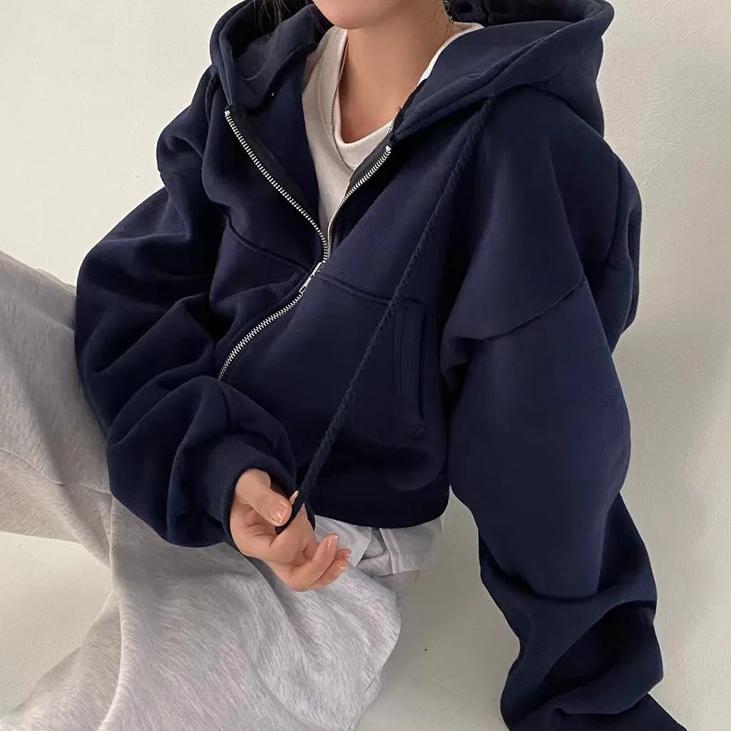 Women’s Cropped Zip Hoodie