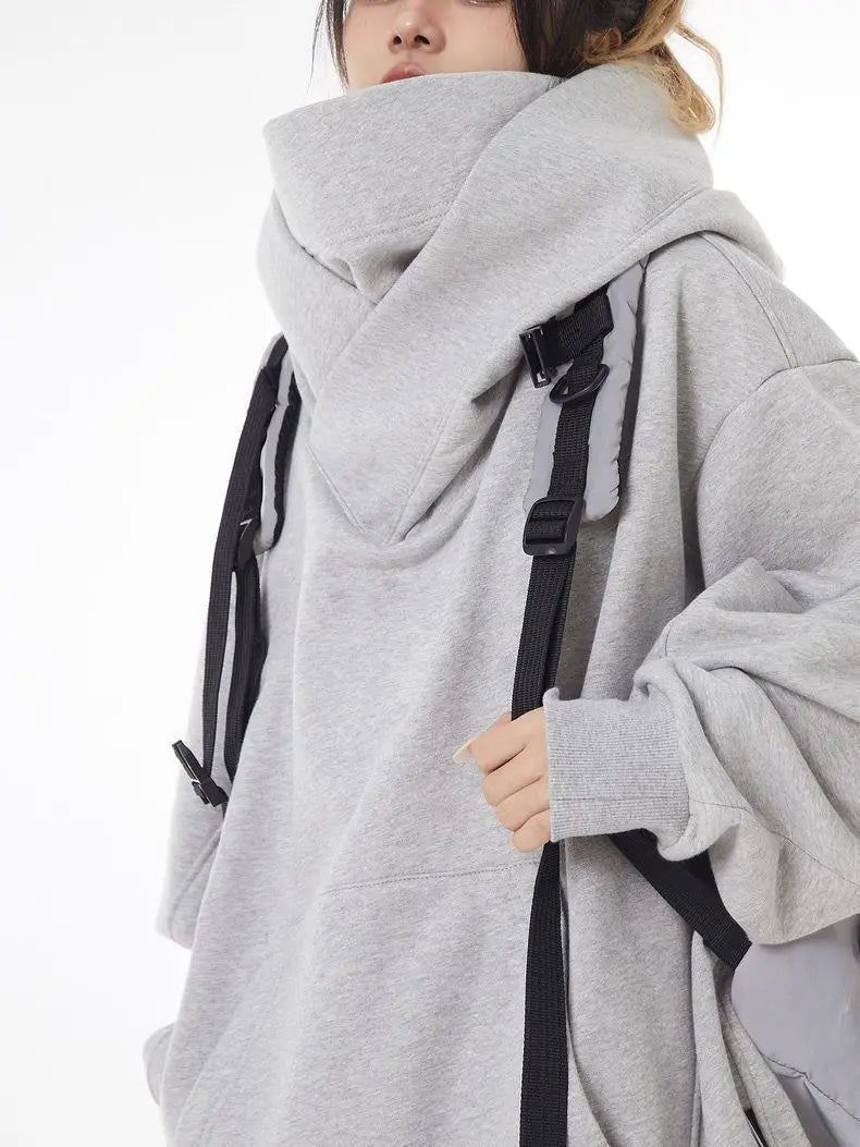 Jacket High Collar Hooded Sweatshirt for Women
