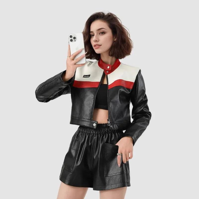 Leather Jackets for Women Moto-Style Waist