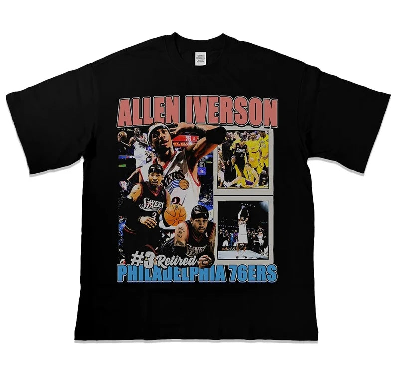 Basketball Short Sleeves T-shirt Streetwear