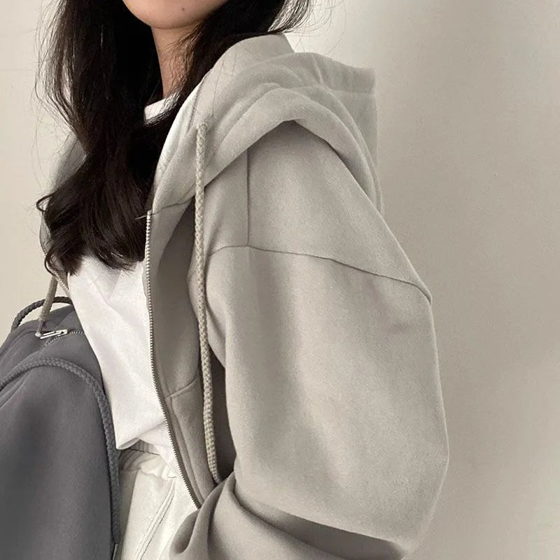 Women’s Cropped Zip Hoodie