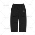 Black hoodie and wide-leg sweatpants set  Street-style
