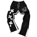 Men's Casual Street Style Flared Black and White Color