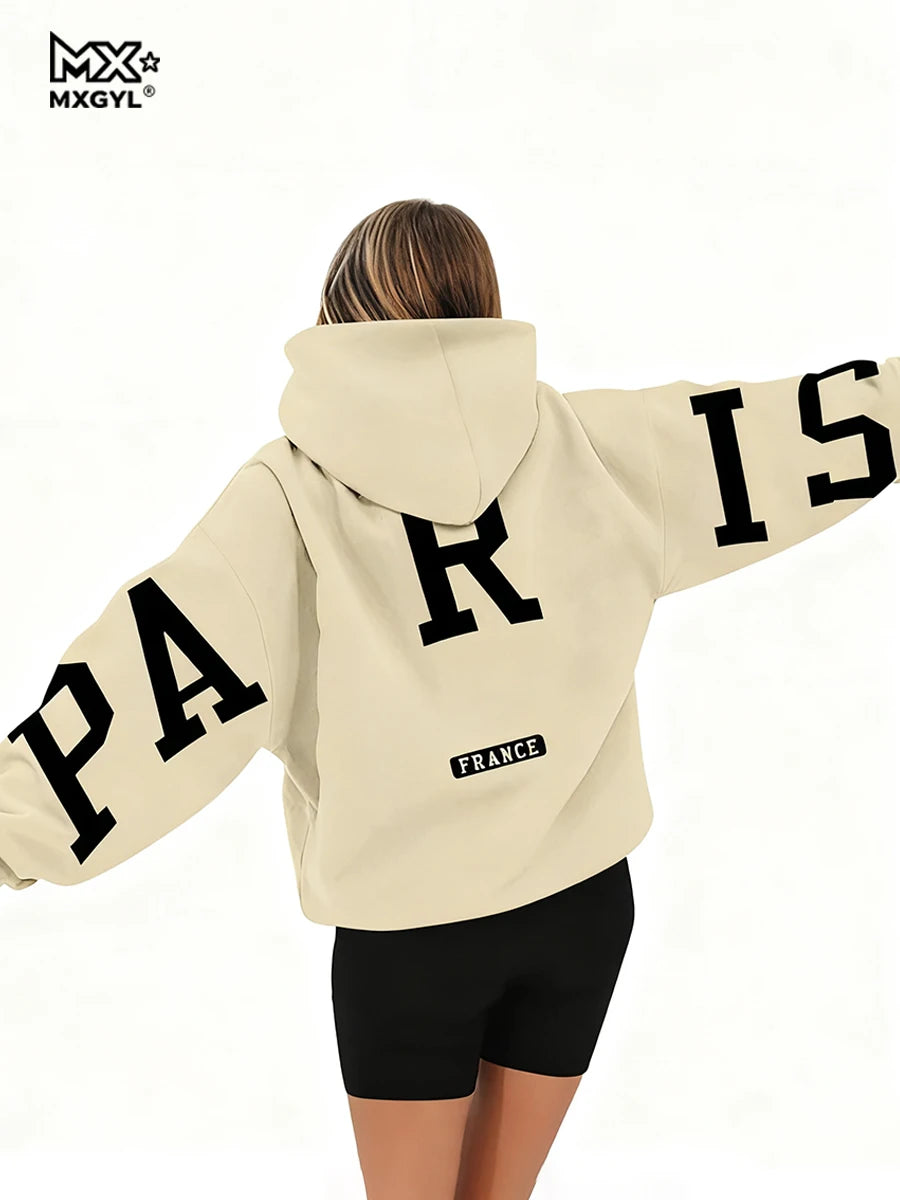 Unisex Letter Print Hoodie