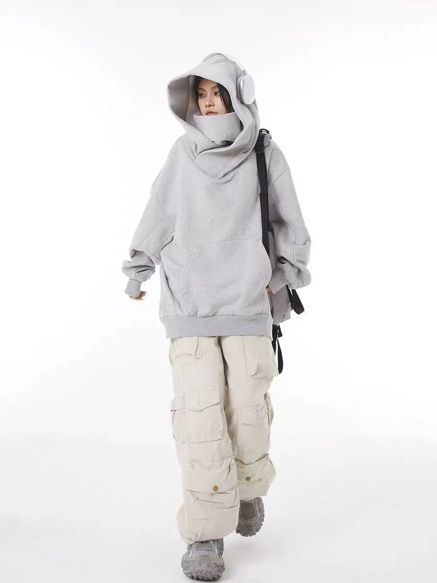 Jacket High Collar Hooded Sweatshirt for Women